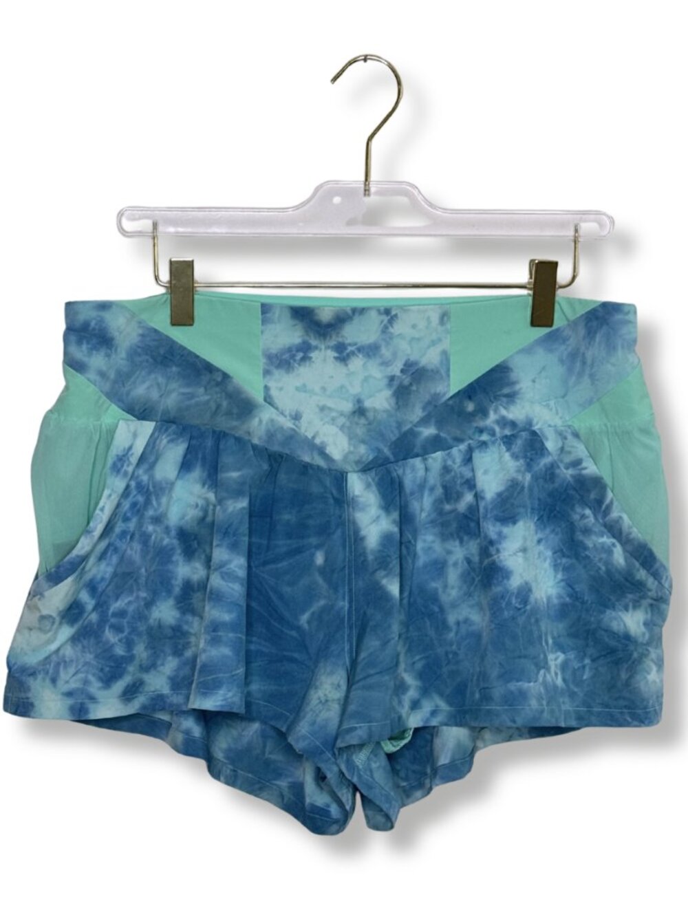 Free People Movement Endless Sunshine Tie Dye Blue Athletic Running Shorts L